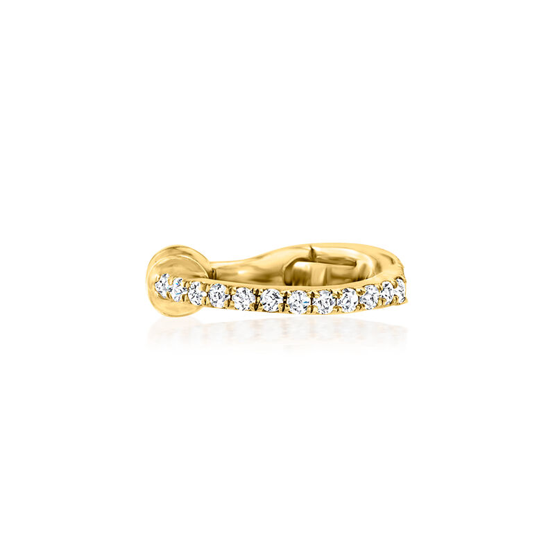 Diamond Single Ear Cuff in 14kt Yellow Gold image number 0