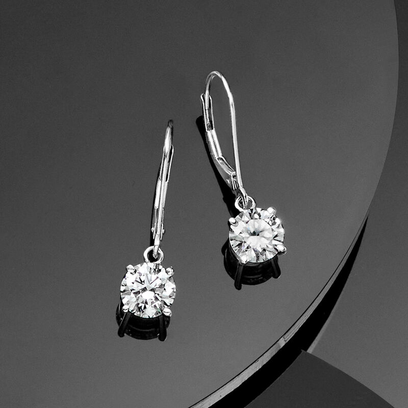 2.00 ct. t.w. Lab-Grown Diamond Drop Earrings in 14kt White Gold  image number 4