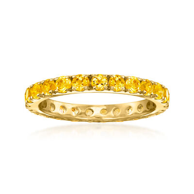 1.30 ct. t.w. Citrine Eternity Band in 18kt Gold Over Sterling