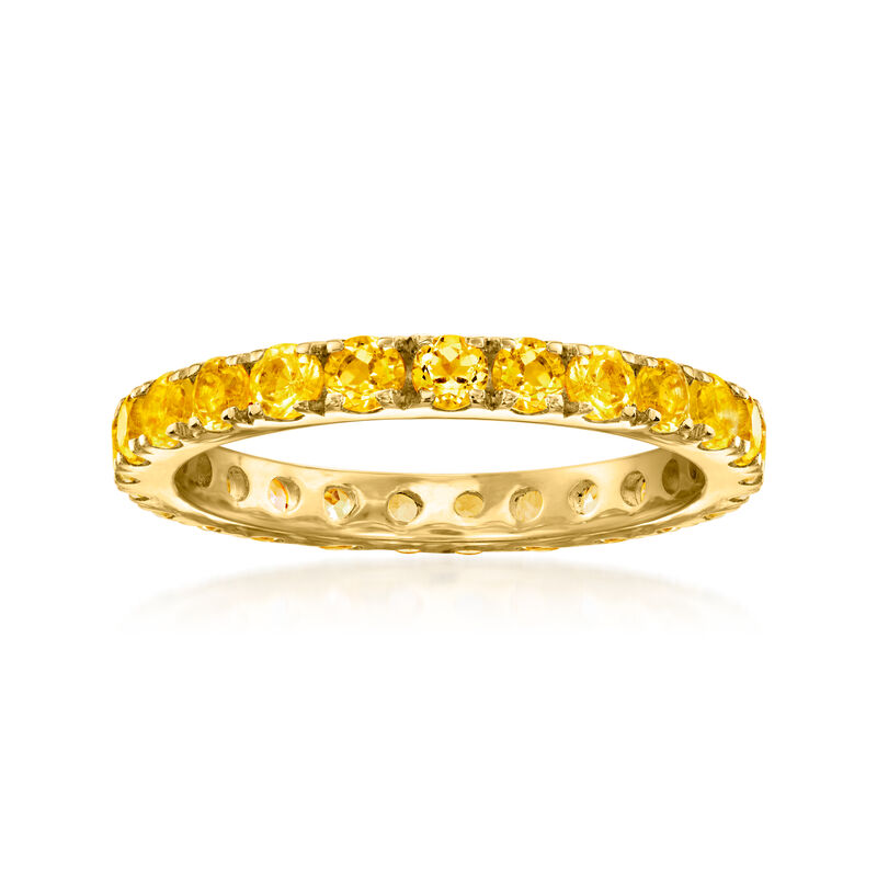 1.30 ct. t.w. Citrine Eternity Band in 18kt Gold Over Sterling image number 0