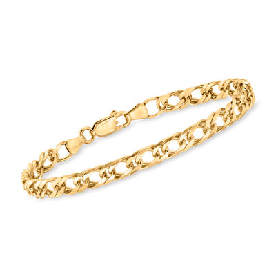 C. 1980 Vintage 14kt Yellow Gold Curb-Link Bracelet