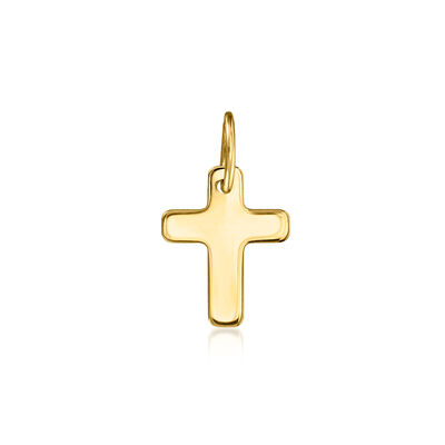 Italian 10kt Yellow Gold Cross Charm