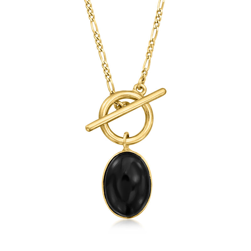 Onyx Toggle Necklace in 18kt Gold Over Sterling image number 0