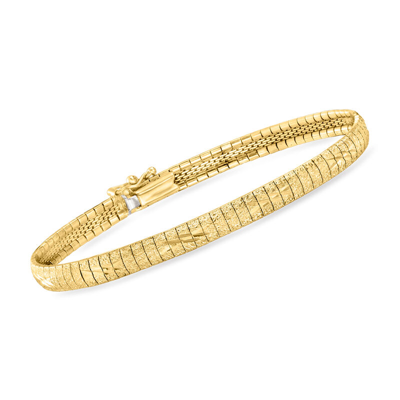 C. 1980 Vintage 14kt Yellow Gold Omega Bracelet. 7&quot; image number 0