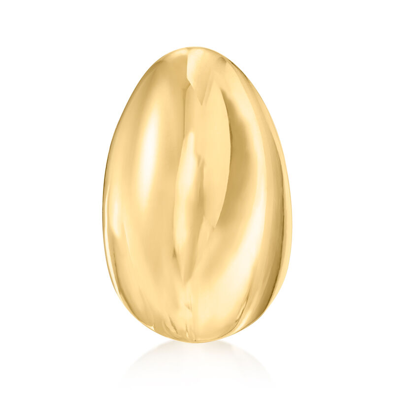 Italian 18kt Gold Over Sterling Oval Dome Ring image number 0