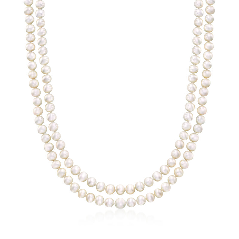 6-7mm Cultured Pearl Two-Strand Necklace with 14kt Yellow Gold image number 0