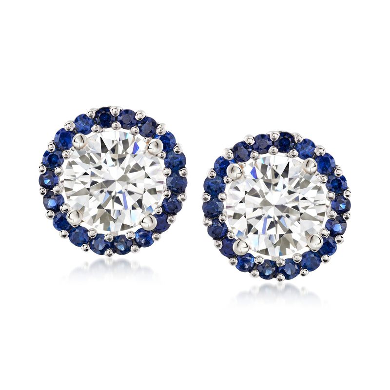 .50 ct. t.w. Sapphire Earring Jackets in 14kt White Gold image number 3