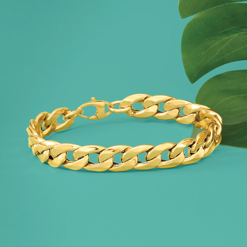 Italian 14kt Yellow Gold Curb-Link Bracelet image number 5