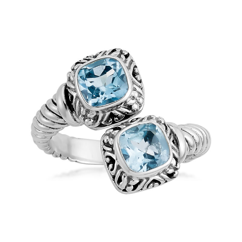 2.40 ct. t.w. Sky Blue Topaz Rope Bypass Ring in Sterling Silver image number 0