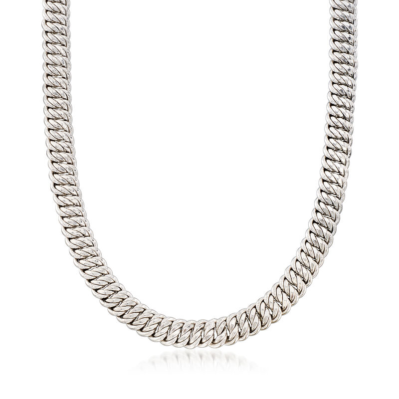 Italian Sterling Silver Americana-Link Necklace. 20&quot; image number 0