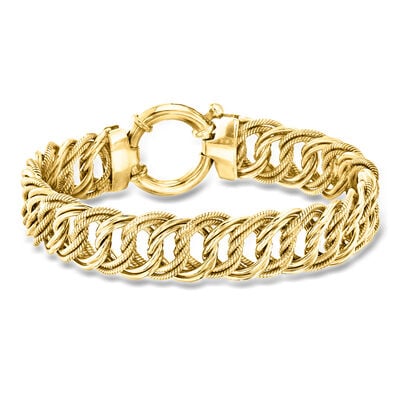 14kt Yellow Gold-Plated Circle-Link Bracelet