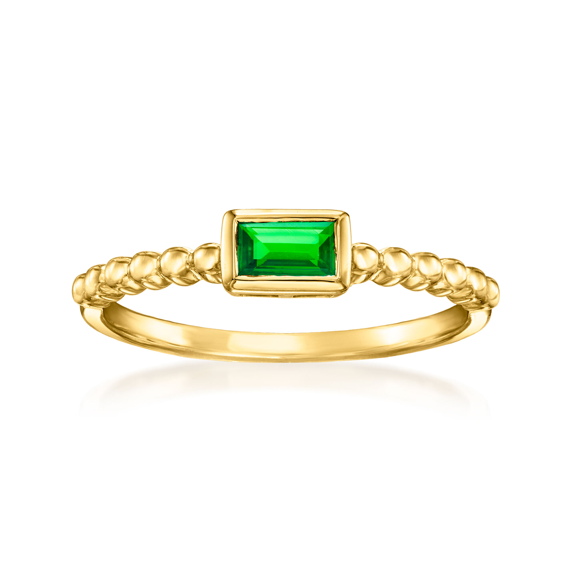 20 Carat Lab-Grown Emerald Ring in 18kt Gold Vermeil | Ross Simons