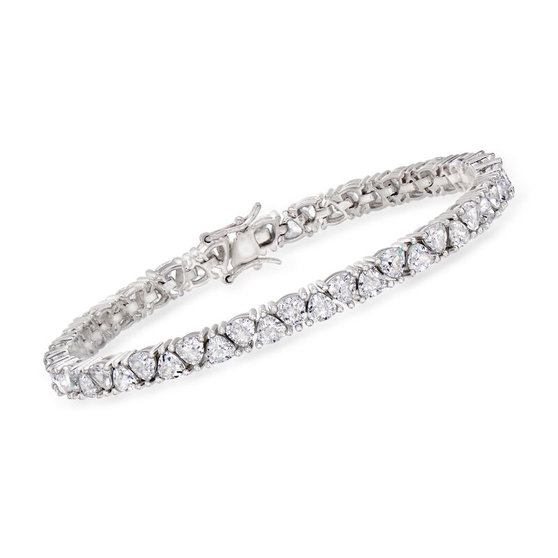 10.00 ct. t.w. CZ Tennis Bracelet in Sterling Silver. 7&quot; image number 0