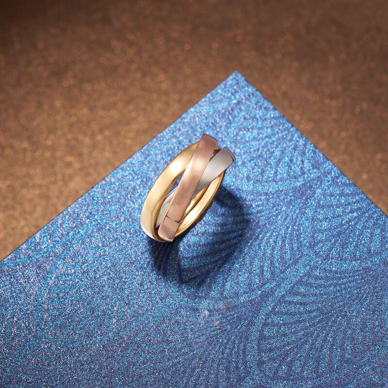 14kt Tri-Colored Gold Rolling Ring image number 5