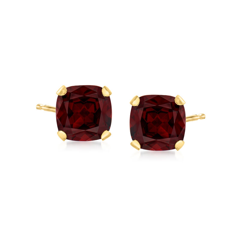 5.00 ct. t.w. Garnet Martini Stud Earrings in 14kt Yellow Gold image number 0