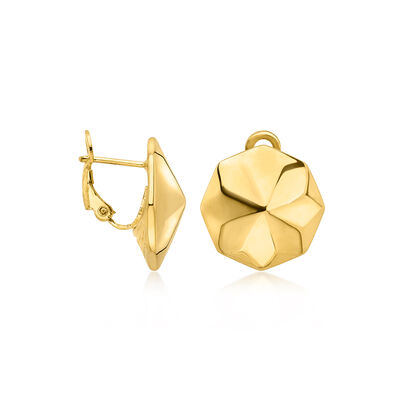 Italian 14kt Yellow Gold Geometric Earrings