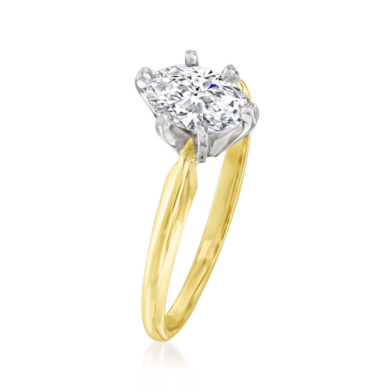 C. 1980 Vintage .80 Carat Diamond Ring in 14kt Yellow Gold. Size 7 image number 2