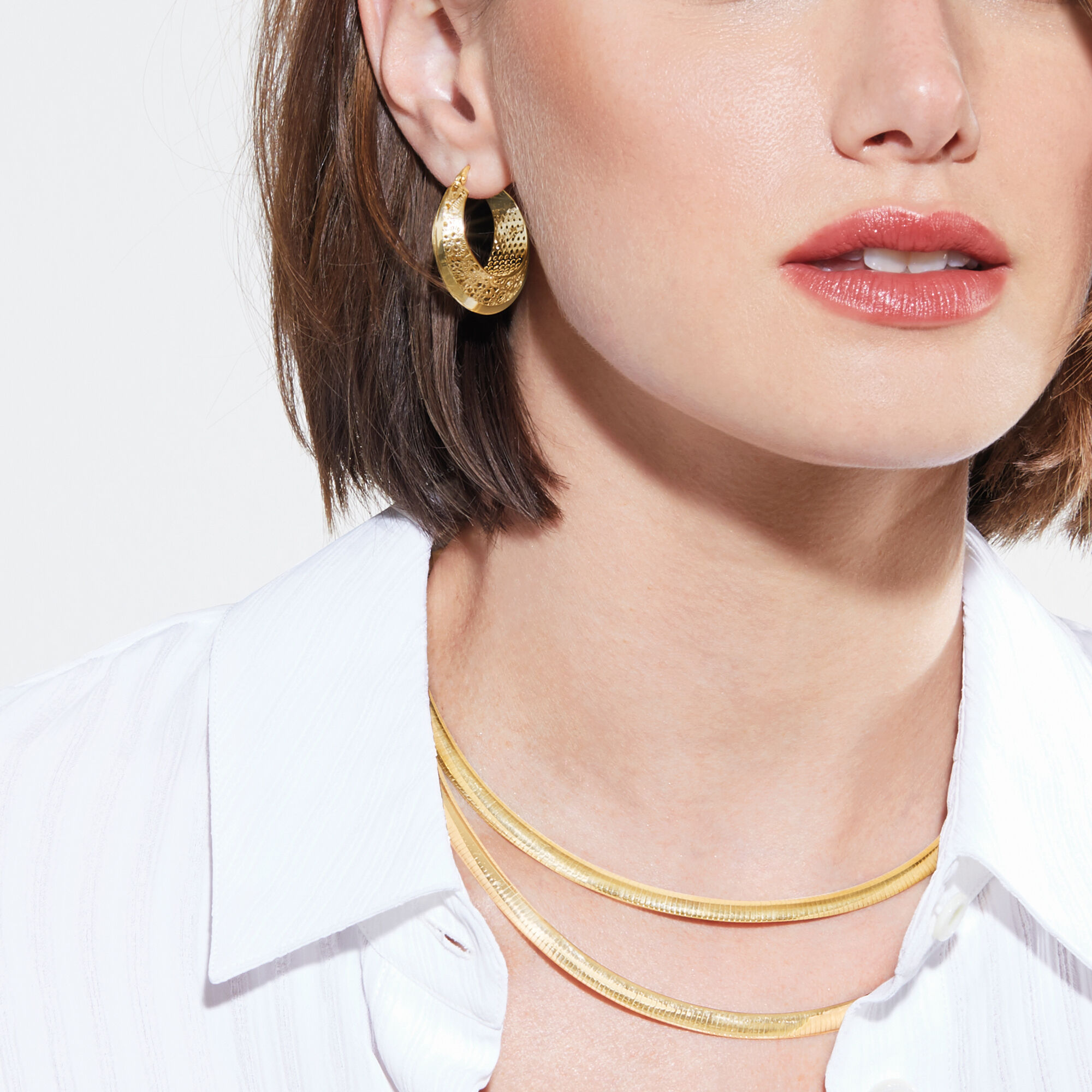 Italian 14kt Yellow Gold Floral Filigree Hoop Earrings. 1 1/4&quot