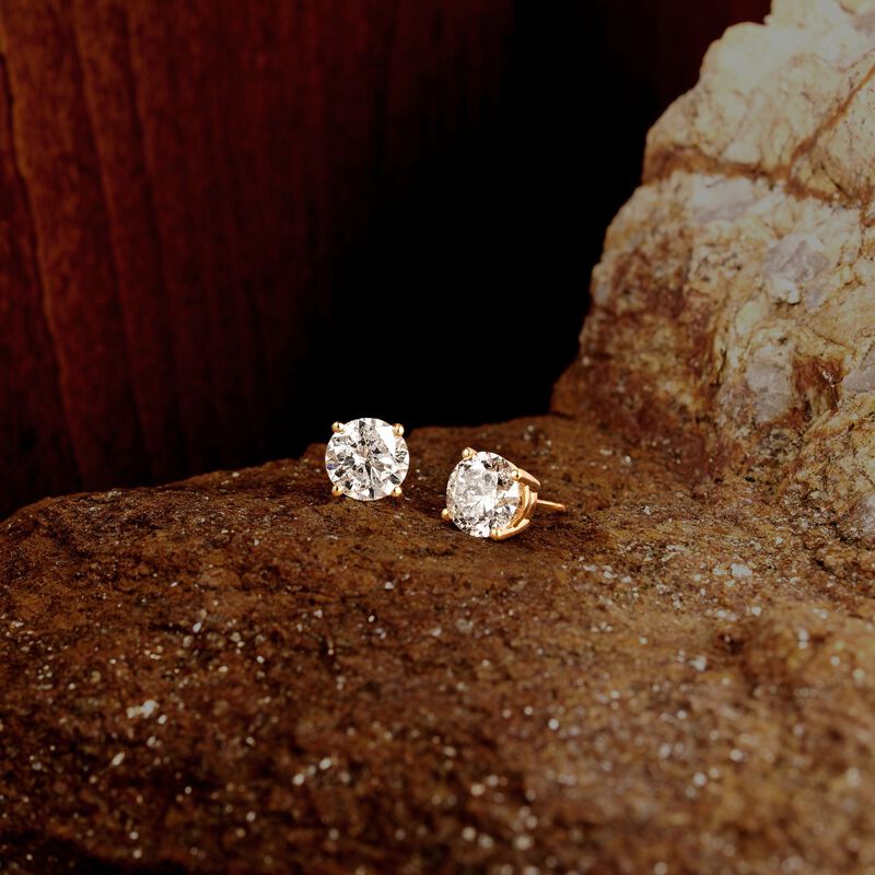 3.00 ct. t.w. Diamond Stud Earrings in 18kt Yellow Gold image number 2