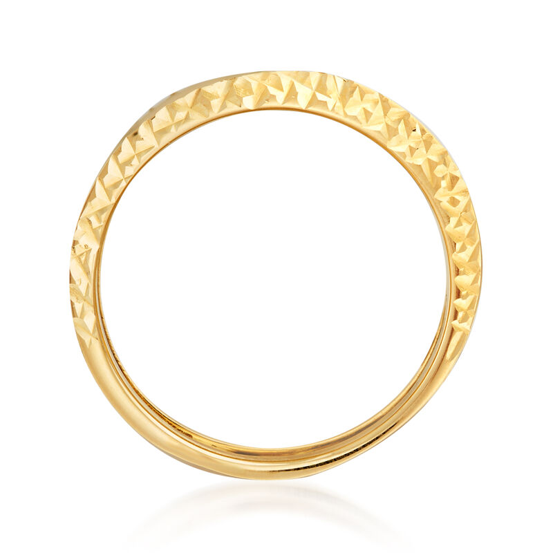 Italian 14kt Yellow Gold Concave Ring image number 3