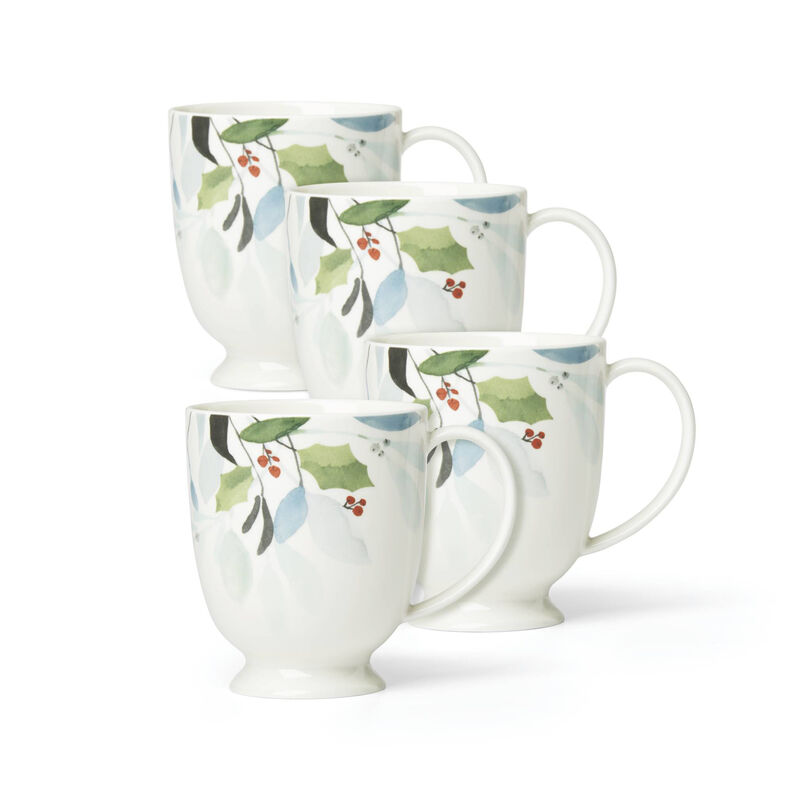 4-pc. Mug Set - Lenox "Frosted Pines" Dinnerware image number 0