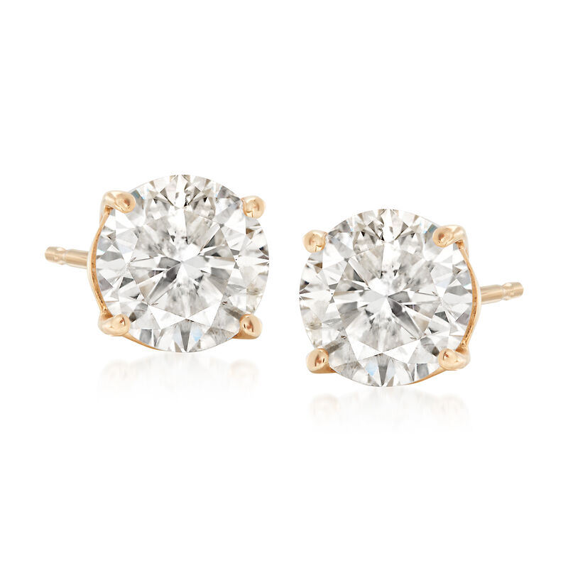 2.00 ct. t.w. Diamond Stud Earrings in 14kt Yellow Gold image number 0