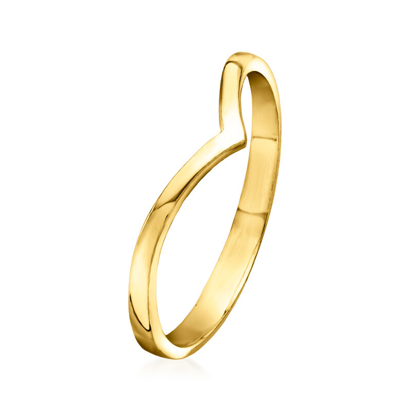 18kt Gold Vermeil Chevron Ring image number 2