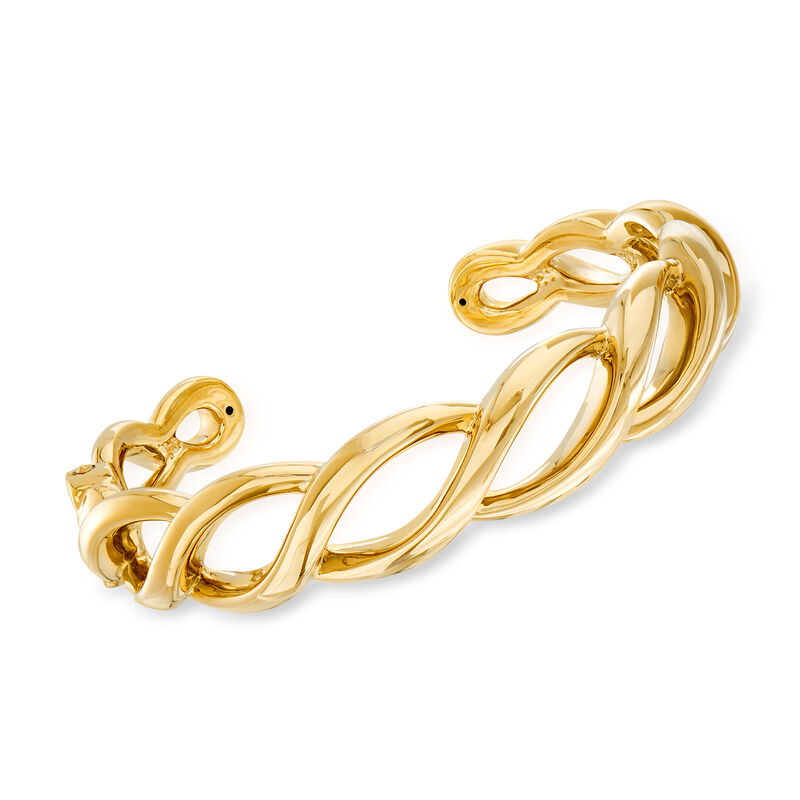 14kt Yellow Gold Open-Space Twist Cuff Bracelet image number 0