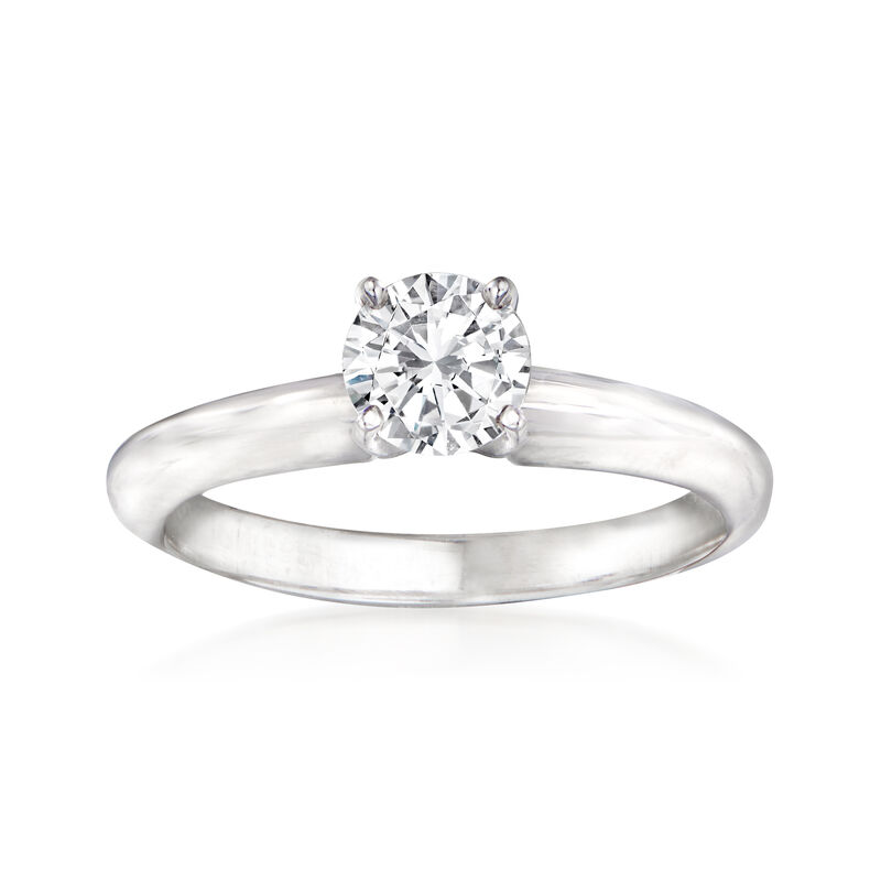 .55 Carat Certified Diamond Solitaire Ring in 14kt White Gold image number 0