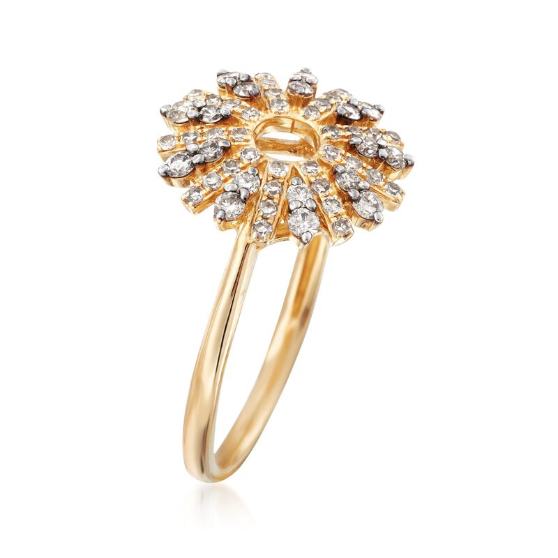 .50 ct. t.w. Diamond Star Burst Ring in 14kt Yellow Gold image number 2