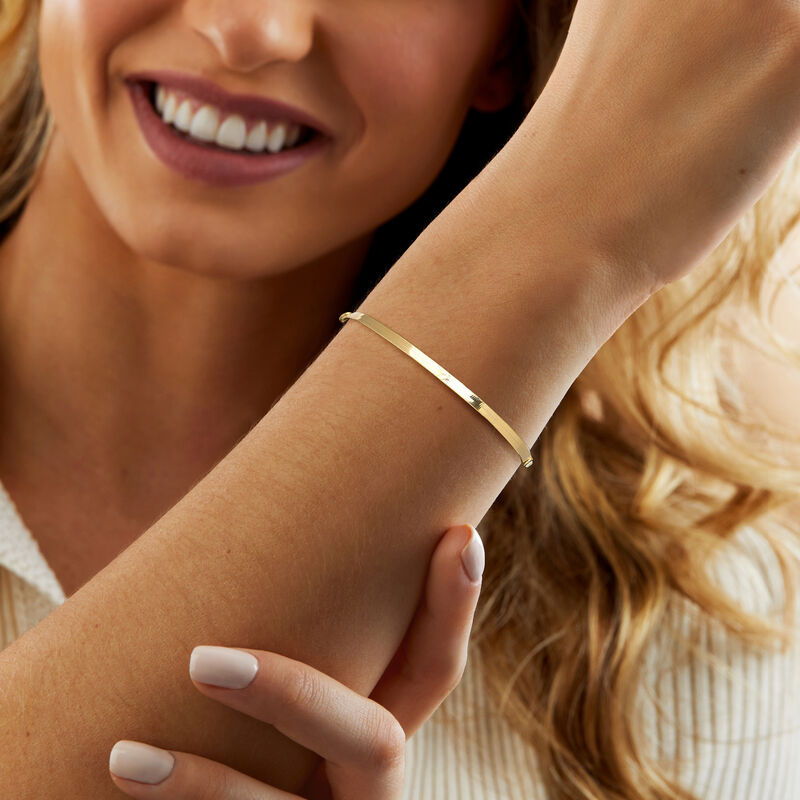 18kt Gold Vermeil Herringbone Bolo Bracelet  image number 1