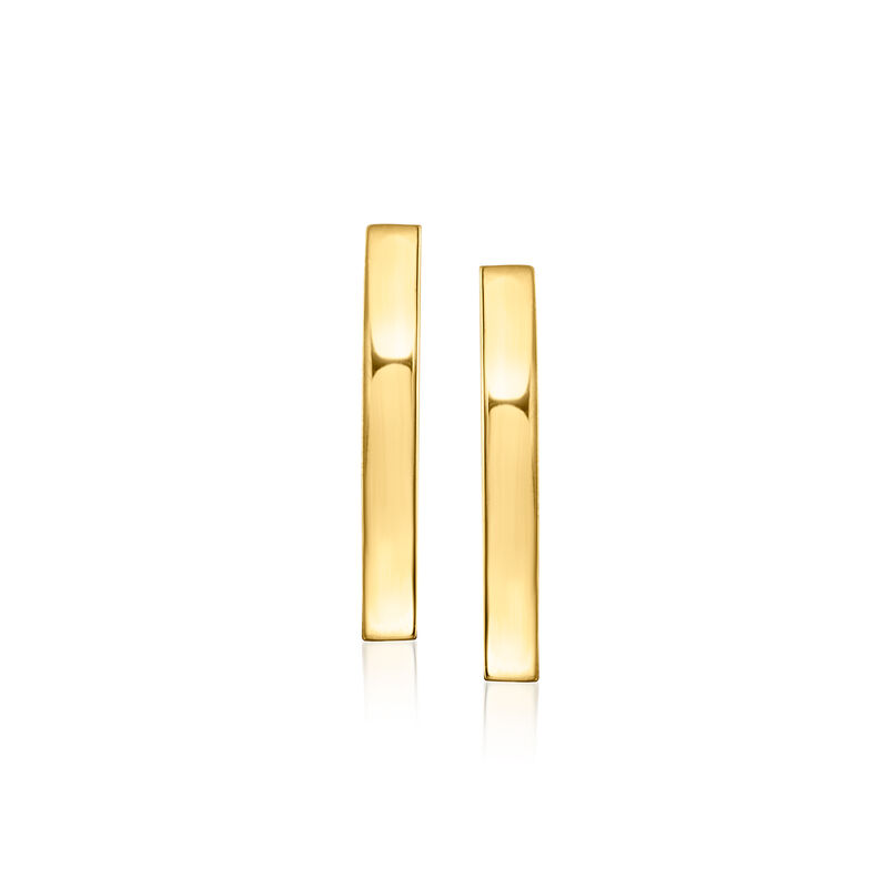 10kt Yellow Gold Bar Stud Earrings  image number 0
