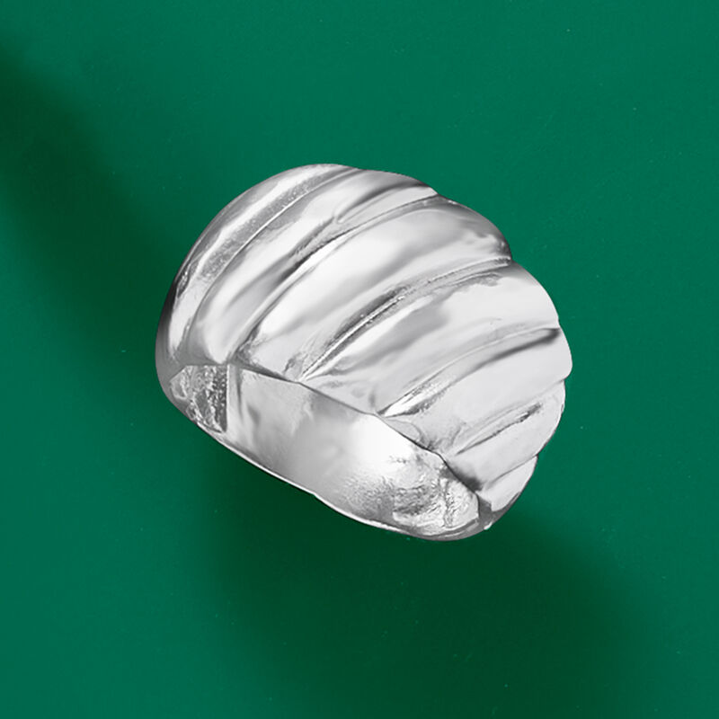 Italian Sterling Silver Shrimp Ring image number 3