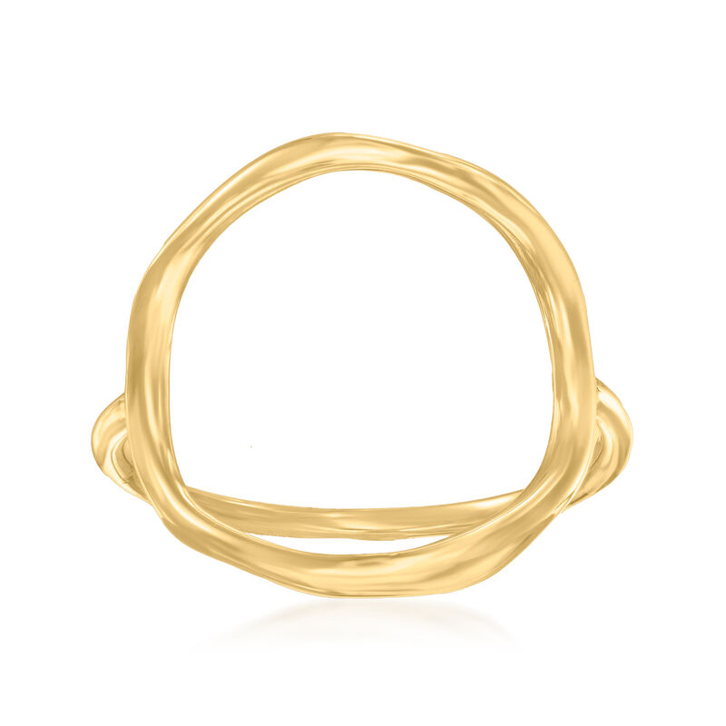 14kt Yellow Gold Open-Circle Ring image number 0