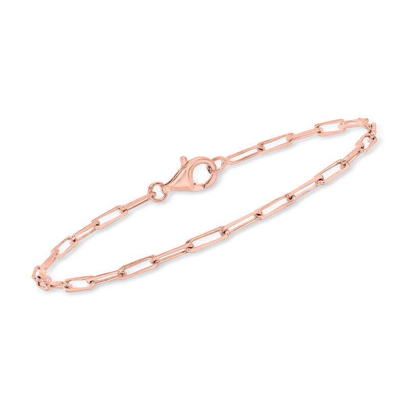 Tri-Colored Sterling Silver Jewelry Set: Three Paper Clip Link Bracelets image number 4