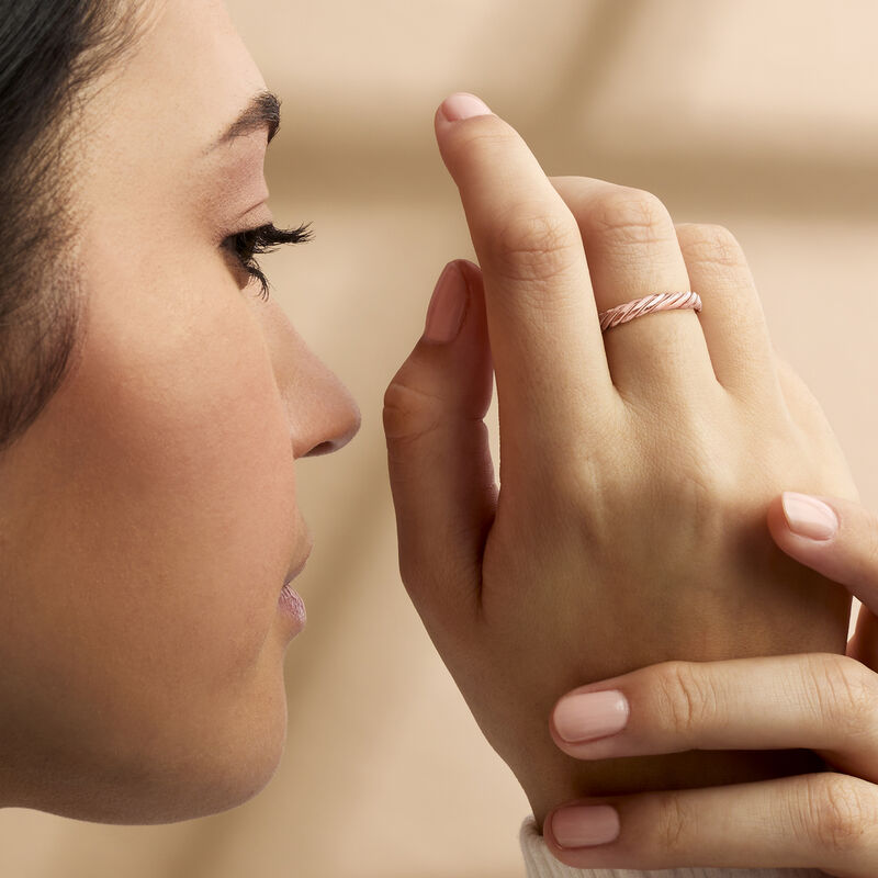 14kt Rose Gold Twisted Ring image number 1