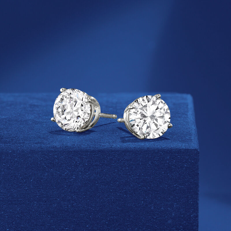 3.00 ct. t.w. Diamond Stud Earrings in 14kt Yellow Gold image number 3