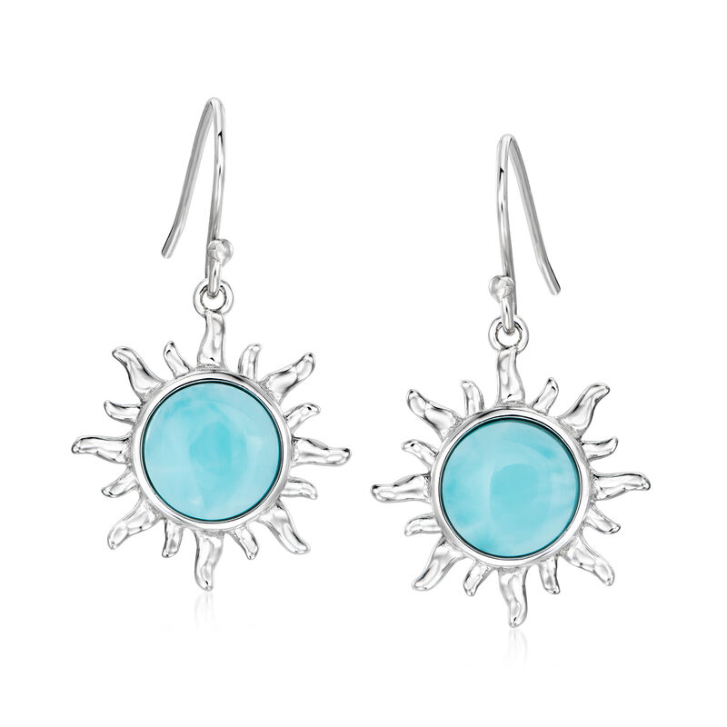 Larimar Sun Drop Earrings in Sterling Silver  image number 0