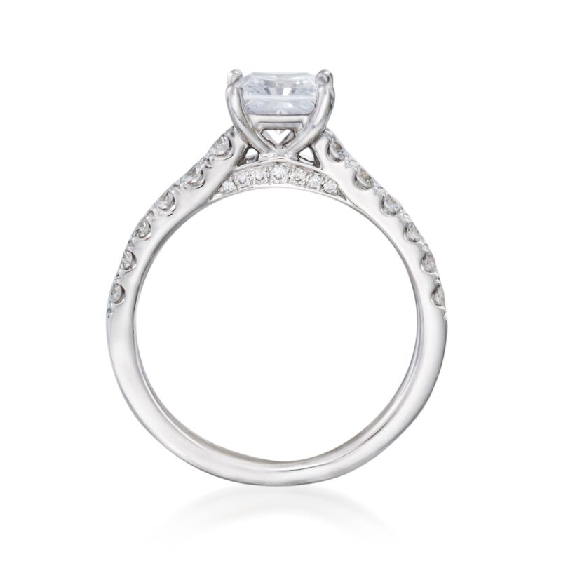 .54 ct. t.w. Diamond Engagement Ring Setting in 14kt White Gold image number 3