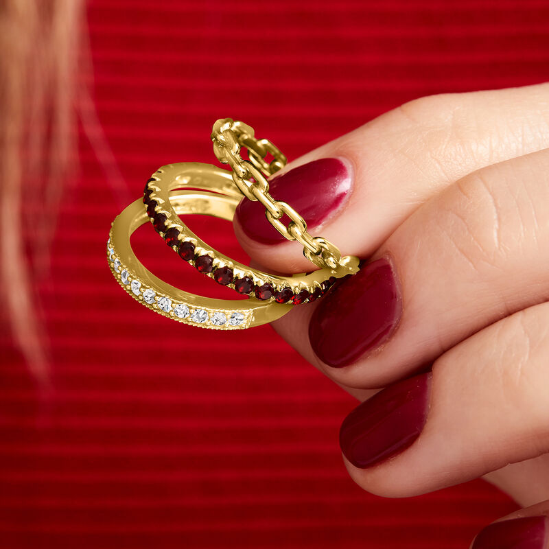 1.00 ct. t.w. Garnet Eternity Band in 14kt Yellow Gold image number 3