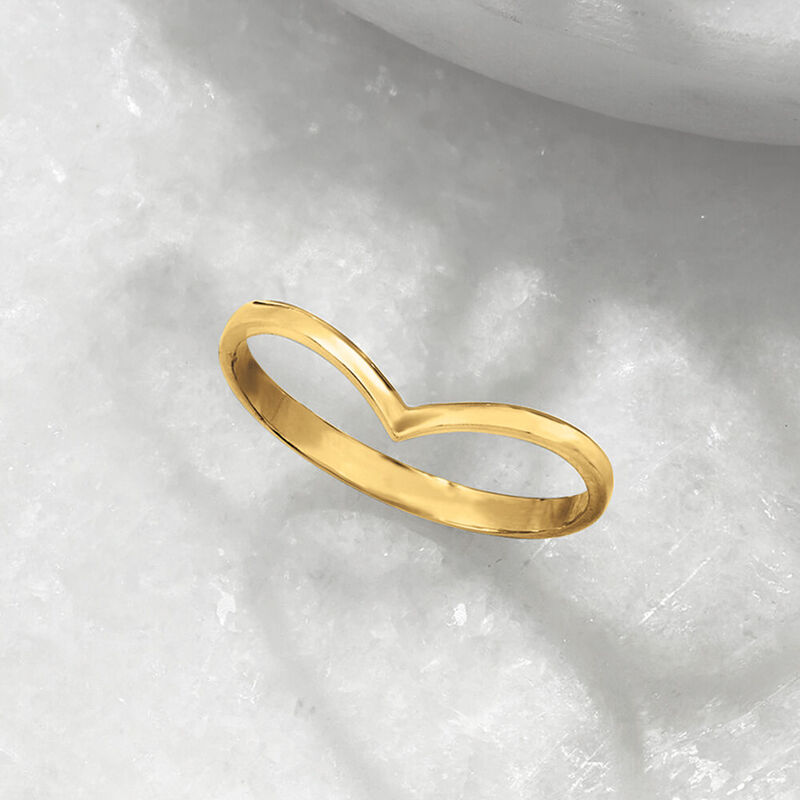 14kt Yellow Gold Chevron Ring. Size 9 image number 2