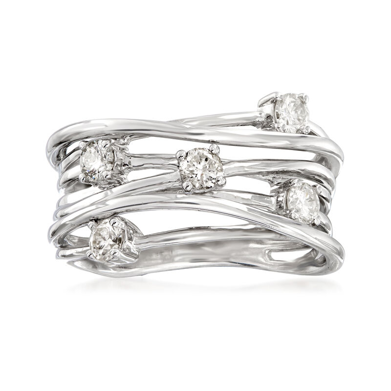 .50 ct. t.w. Diamond Highway Ring in Sterling Silver image number 0