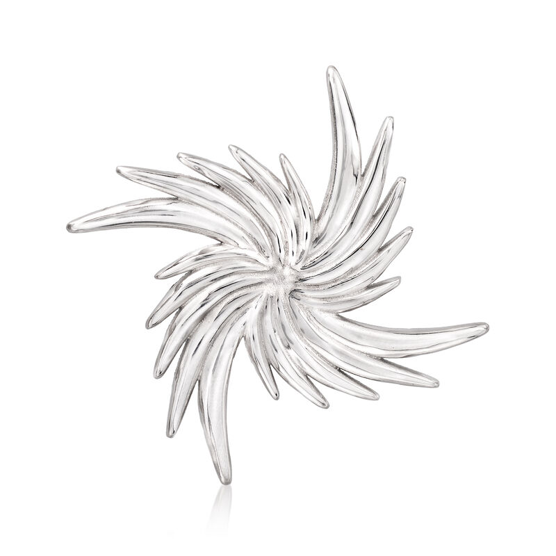 Italian Sterling Silver Pinwheel Pin image number 2