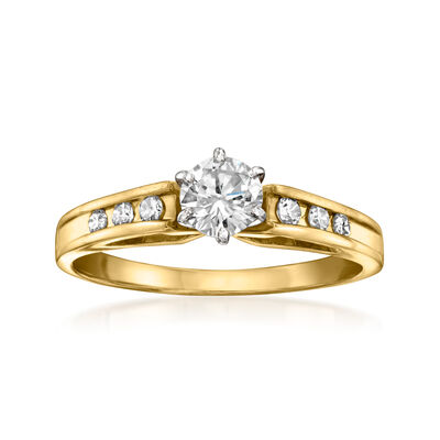 C. 1990 Vintage .60 ct. t.w. Diamond Ring in 14kt Yellow Gold