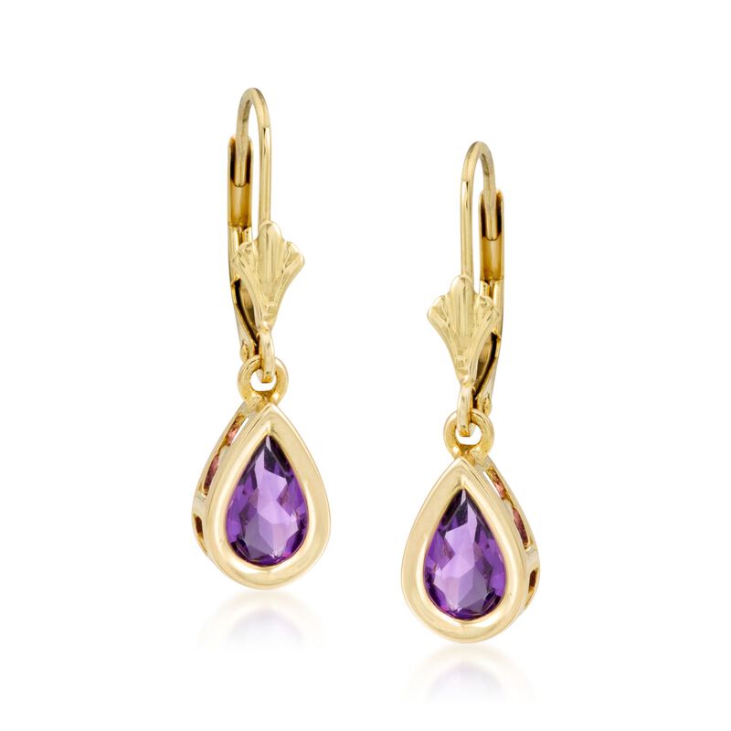 1.15 ct. t.w. Amethyst Drop Earrings in 14kt Yellow Gold image number 0