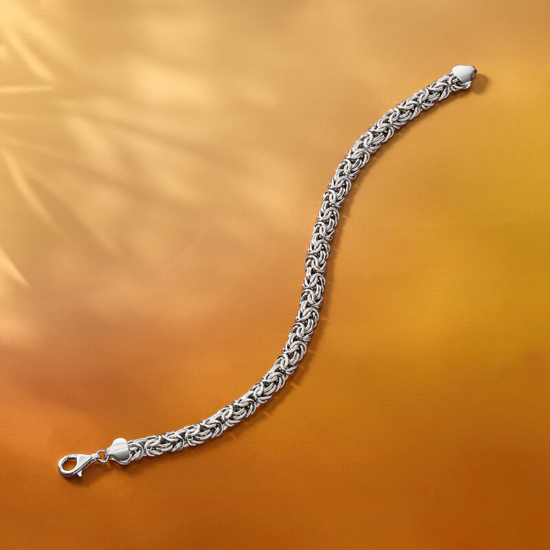 Sterling Silver Byzantine Bracelet image number 3