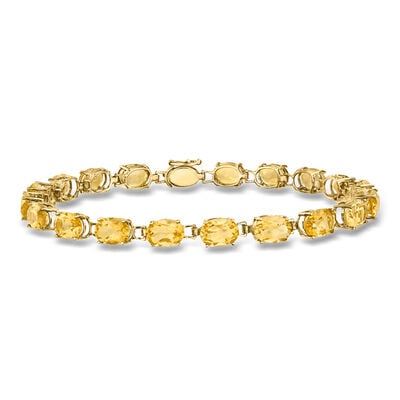 17.00 ct. t.w. Citrine Tennis Bracelet in 14kt Yellow Gold