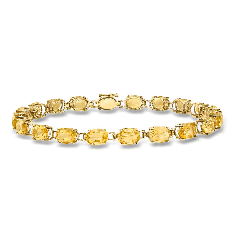 17.00 ct. t.w. Citrine Tennis Bracelet in 14kt Yellow Gold image number 0