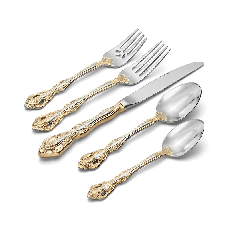 Oneida "Michelangelo Golden" 20-pc. Service for 4 18/10 Stainless Steel Flatware Set image number 1