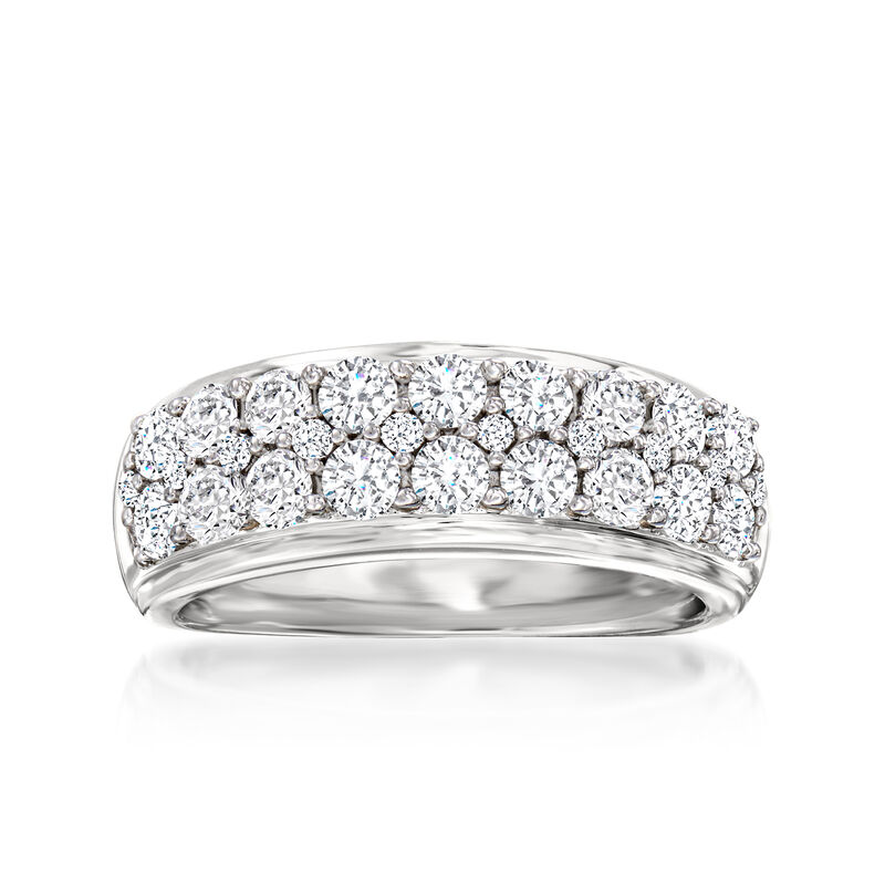 1.00 ct. t.w. Diamond Multi-Row Ring in 14kt White Gold image number 0